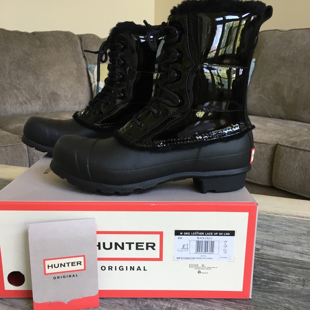 NWT Hunter Shearling Lined Boots Sz 7